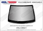 OPEL Corsa C 3dr - Hardcoated Lexan Polycarbonate front windshield