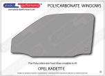 OPEL - Kadett E (Astra 2) - Lexan Polycarbonate left front door window