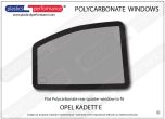 OPEL - Kadett E (Astra 2) - Lexan Polycarbonate right rear quarter window
