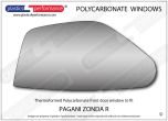 PAGANI Zonda R - Lexan Polycarbonate right front door window