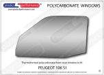 PEUGEOT - 106 S1 - Lexan Polycarbonate left front door window