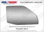 PEUGEOT 106 S2 - Lexan Polycarbonate right front door window