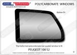 PEUGEOT 106 S2 - Lexan Polycarbonate rubber fitment left rear quarter window