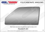PEUGEOT 205 - Lexan Polycarbonate left front door window