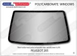 PEUGEOT 205 - Lexan Polycarbonate rear window