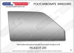 PEUGEOT 205 - Lexan Polycarbonate right front door window