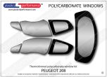 PEUGEOT - 208 - Lexan Polycarbonate 7 piece window kit