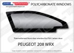PEUGEOT 208 WRX - Lexan Makrolon Polycarbonate right front door window