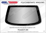 PEUGEOT - 306 - Lexan Polycarbonate Makrolon rear screen
