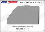 PORSCHE - 356 A - Lexan Polycarbonate left front door window