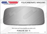 PORSCHE - 356 A - Lexan Polycarbonate rear screen