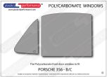 PORSCHE - 356 B/C - Lexan Polycarbonate left front door window