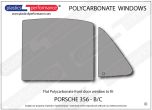 PORSCHE - 356 B/C - Lexan Polycarbonate right front door window