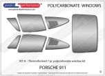 Kit A - Porsche 911 - Lexan Polycarbonate 7 piece window kit - Replaces standard glass and fits in stock seals / frames