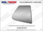 PORSCHE - 924 - Lexan / Makrolon polycarbonate right rear quarter window