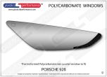 PORSCHE - 928 - Lexan Polycarbonate left rear quarter window