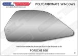 PORSCHE - 928 - Lexan Polycarbonate right front door window
