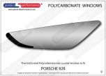 PORSCHE - 928 - Lexan Polycarbonate right rear quarter window