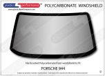 PORSCHE - 944 - Hardcoated Lexan Polycarbonate front windscreen