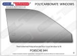 PORSCHE - 944 - Lexan polycarbonate right front door window