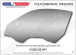 PORSCHE - 991 - Lexan Polycarbonate left front door window