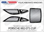 PORSCHE 992 GT3 CUP - Lexan Polycarbonate 5 piece window kit