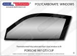 PORSCHE - 997 CUP - Lexan Polycarbonate left front door window