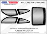 PORSCHE 997 GT3 Cup - Lexan Polycarbonate louvered window kit