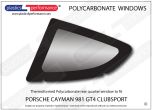 PORSCHE - Cayman 981 GT4 Clubsport - Lexan Polycarbonate left rear quarter window