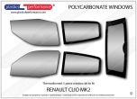 RENAULT - Clio Mk2 - Lexan Makrolon Polycarbonate window kit
