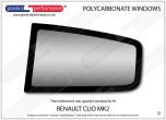 RENAULT - Clio Mk2 - Lexan Polycarbonate left rear quarter window