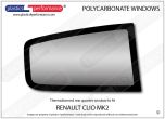 RENAULT - Clio Mk2 - Lexan Polycarbonate right rear quarter window