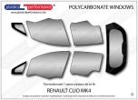 RENAULT Clio MK4 - Lexan Polycarbonate window kit