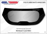 RENAULT Clio MK4 - Lexan Polycarbonate rear screen