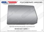 Rover - SD1 (Series 1) - Lexan Polycarbonate left rear door window