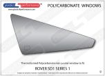 Rover - SD1 (Series 1) - Lexan Polycarbonate left rear quarter window