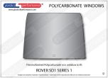 Rover - SD1 (Series 1) - Lexan Polycarbonate rear screen