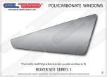 Rover - SD1 (Series 1) - Lexan Polycarbonate right rear quarter window