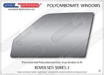 ROVER - SD1 (Series 2) - Lexan Polycarbonate left front door window