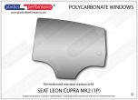 SEAT - Leon Mk2 1P Cupra - Lexan Polycarbonate left rear door window