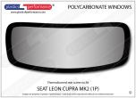 SEAT - Leon Mk2 1P Cupra - Lexan Polycarbonate rear screen