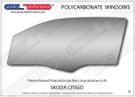 SKODA Citigo 3dr - Lexan Polycarbonate left front door window