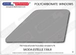 SKODA Estelle 130LR - Lexan Polycarbonate left front door window
