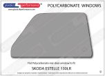 SKODA Estelle 130LR - Lexan Polycarbonate right rear door window