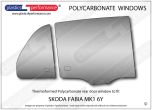 SKODA Fabia MK1 6Y - Lexan Polycarbonate right rear door window