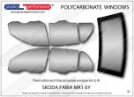 SKODA Fabia MK1 6Y - Lexan Polycarbonate window kit