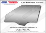 SKODA Fabia MK2 - Lexan Polycarbonate left front door window