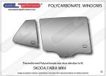 SKODA - Fabia MK4 - Lexan Polycarbonate right rear door window