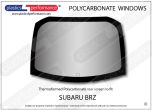 SUBARU - BRZ - Lexan Polycarbonate rear screen