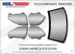 SUBARU - Impreza GC8 Sedan - Lexan Polycarbonate window kit